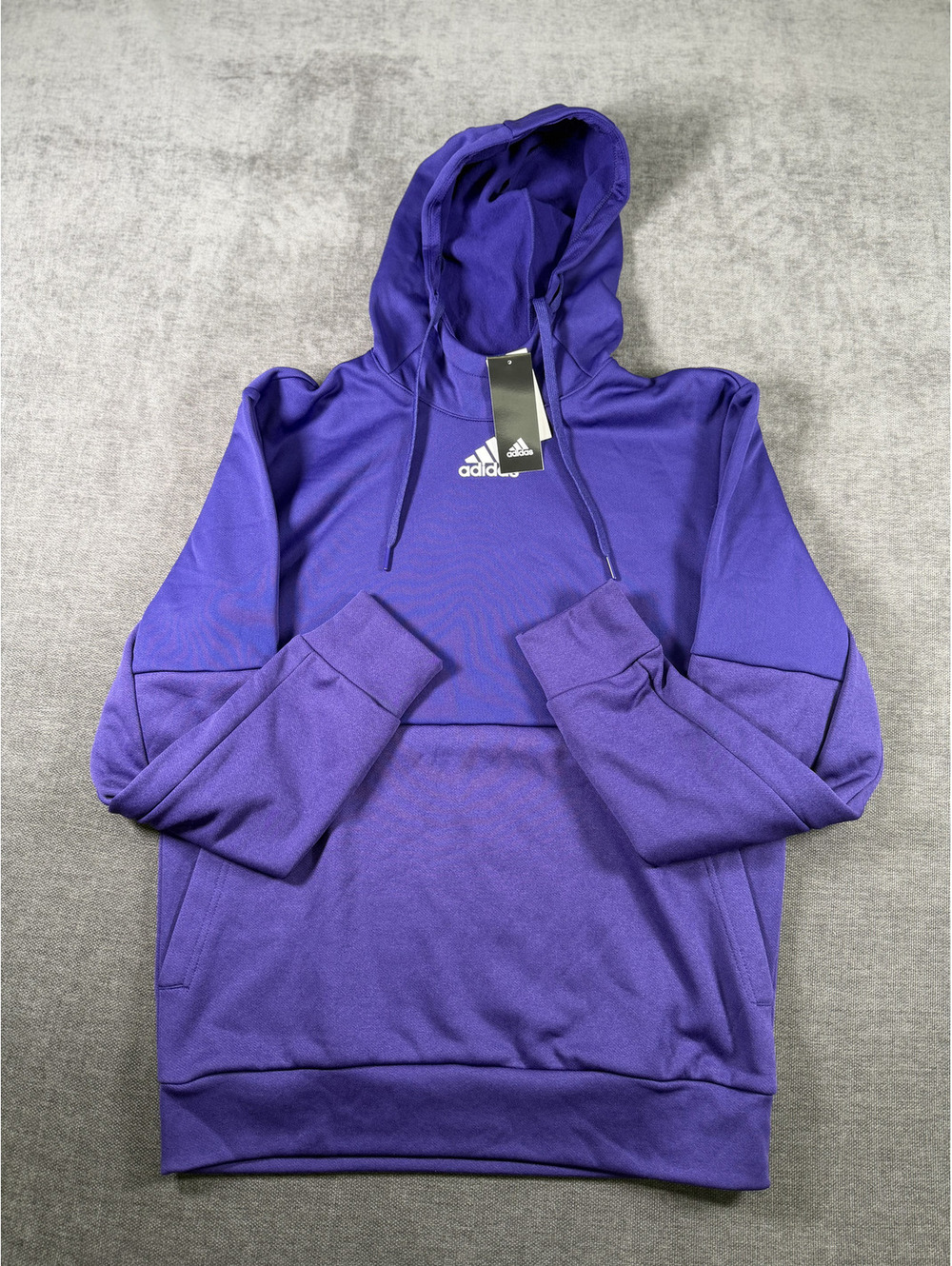 Adidas Purple Pullover Hoodie with Logo - Size M